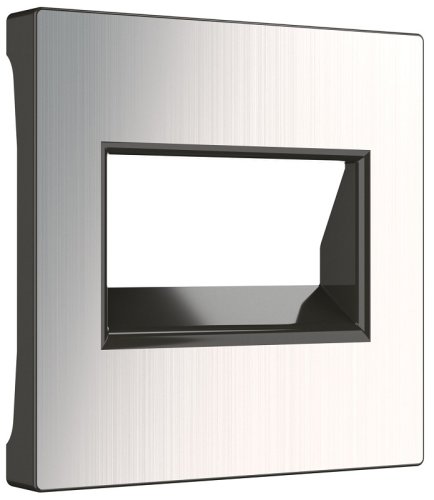 Лицевая панель Werkel для 2-м. розетки RJ45+RJ45 глянцевый никель фото Лицевая панель Werkel для 2-м. розетки RJ45+RJ45 глянцевый никель картинка